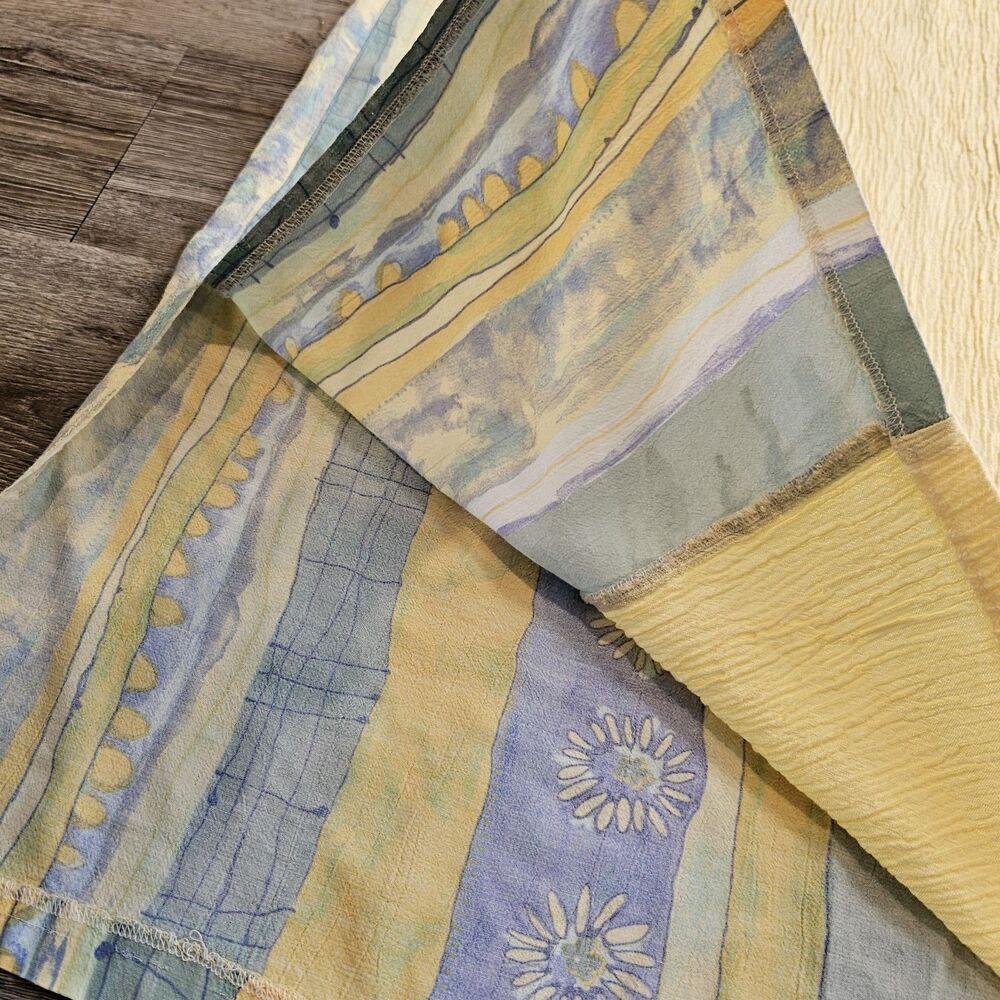 Naturally Yours Hawaii Vintage Patchwork Pastel Dress L Cottagecore Easter Beach - Picture 9 of 11